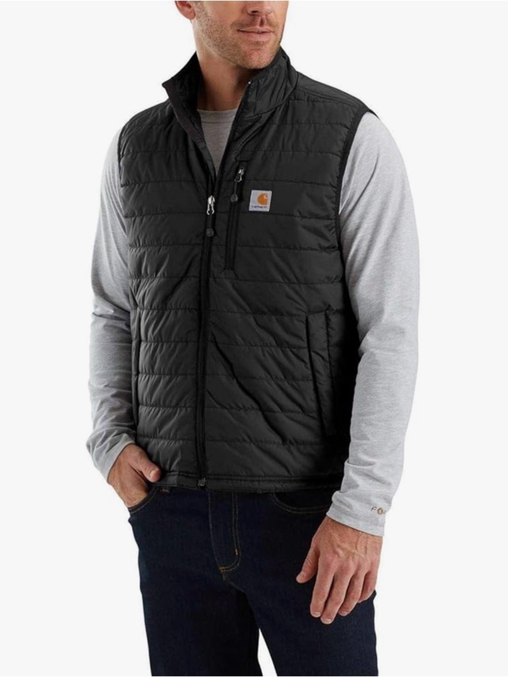 Carhartt Giliam Vest  Black Quilted Workwear Size:L Tall